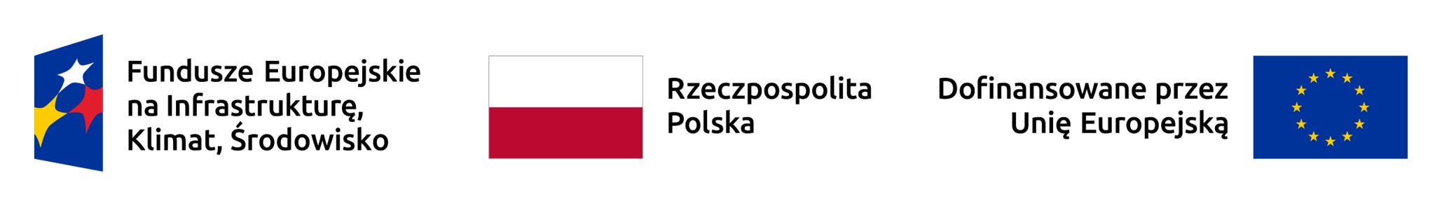 Logotyp Fundusze Europejskie na Infrastrukturę, Klimat, Środowisko 2021-2027