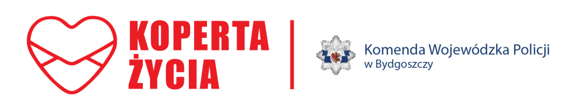 Logo Koperty życia i Komendy Wojewódzkiej Policji w Bydgoszczy