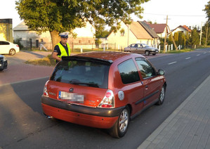 Sprawdzanie trzeźwości kierowcy.