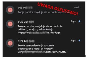 Drugi screen fałszywego sms&#039;a