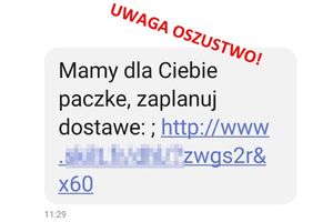 Trzeci screen fałszywego sms&#039;a