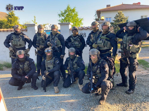 Zdjęcie grupowe funkcjonariuszy SPKP w Bydgoszczy.