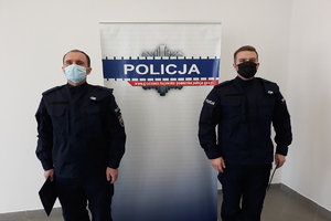 Policjanci, którzy złożyli ślubowanie