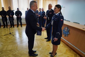 Wojewoda gratuluje inspektor Małgorzacie Jorka