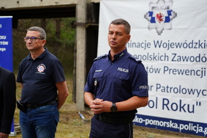 Pierwszy Zastępca Komendanta Wojewódzkiego Policji w Bydgoszczy przemawia do policjantów