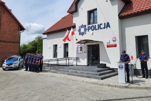 Otwarcie posterunku w Laskowicach.