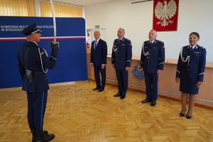 uroczystość z okazji odejścia na emeryturę Przewodniczącego Wojewódzkiego Zarządu Zakładowego Niezależnego Samorządowego Związku Zawodowego Pracowników Policji z udziałem Kadry kujawsko-pomorskiej Policji oraz pracowników cywilnych Policji