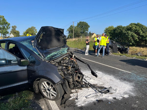 Miejsce śmiertelnego wypadku drogowego.