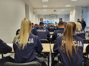 Policjanci z Torunia podczas szkolenia.