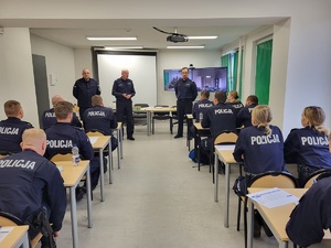 Policjanci z Włocławka podczas szkolenia.