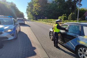 Policjanci z Lipna podczas działań.