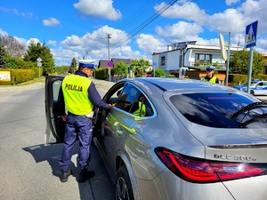 Policjanci z Tucholi podczas działań.