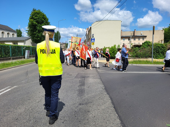 Policjanci z Grudziądza podczas działań.