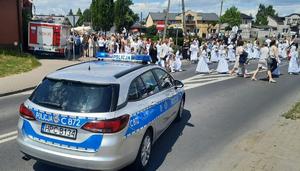 Policjanci z Radziejowa podczas działań.