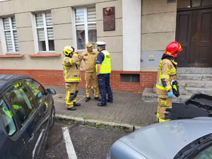 Miejsce wypadku samochodowego.