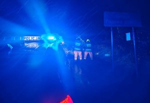 Policjanci podczas działań