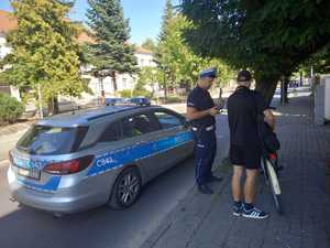 Policjanci podczas działań NURD na drodze