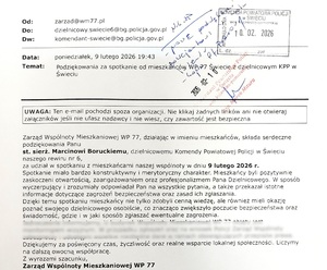 Zdjęcie obrazujące treść maila.