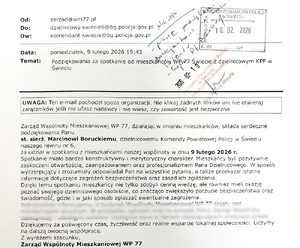 Zdjęcie obrazujące treść maila.