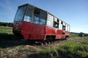 ujęcie na zniszczenia w tramwaju
