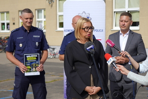 Briefing prasowy z okazji inauguracji konkursu Odblaskowa szkoła połączony z pogadanką dla dzieci na temat bezpieczeństwa