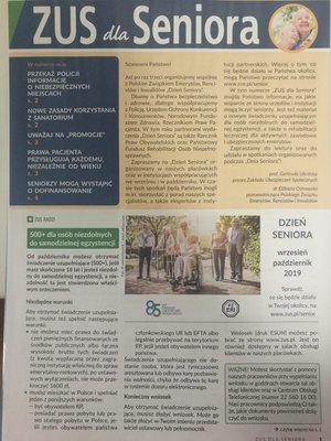 Ulotka informacyjna dla seniorów.