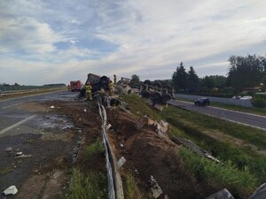 Służby na miejscu zdarzenia.