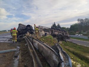 Służby na miejscu zdarzenia.