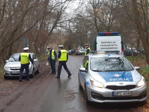 kontrola pojazdu osobowego. Radiowozy ITD i Policji