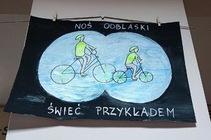 prace dzieci dotyczące tematyki noszenia odblasków