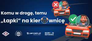 Obrazki z napisem "łapki na kierownicę"