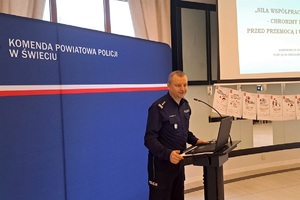 Zajęcia i wykłady podczas konferencji szkoleniowej dla policjantów i innych instytucji pomocowych