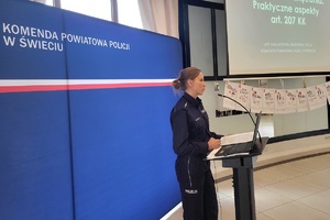 Zajęcia i wykłady podczas konferencji szkoleniowej dla policjantów i innych instytucji pomocowych