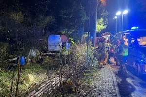 Miejsce wypadku drogowego w Świeciu