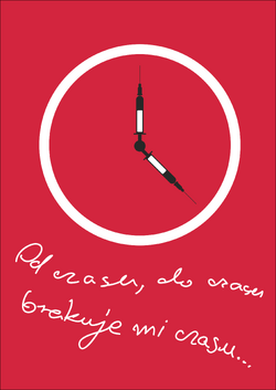 Plakat profilaktyczny powstał w ramach programu "Sztuka Wyboru". Plakaty są dostępne na licencji Creative Commons - Uznanie autorstwa - Użycie niekomercyjne - Bez utworów zależnych 4.0 Międzynarodowe. W związku ilością grafik nadesłanych na konkurs i ich abstrakcyjną formą grafika nie posiada alternatywnego opisu, jednak serdecznie zachęcamy do kontaktu z administratorem strony, który z przyjemnością przybliży Państwu program i różnorodność zrealizowanych w jego ramach prac.