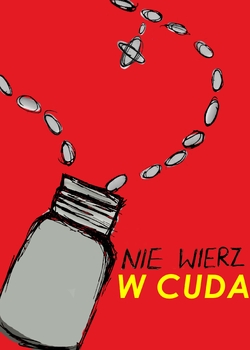 Plakat profilaktyczny powstał w ramach programu "Sztuka Wyboru". Plakaty są dostępne na licencji Creative Commons - Uznanie autorstwa - Użycie niekomercyjne - Bez utworów zależnych 4.0 Międzynarodowe. W związku ilością grafik nadesłanych na konkurs i ich abstrakcyjną formą grafika nie posiada alternatywnego opisu, jednak serdecznie zachęcamy do kontaktu z administratorem strony, który z przyjemnością przybliży Państwu program i różnorodność zrealizowanych w jego ramach prac.