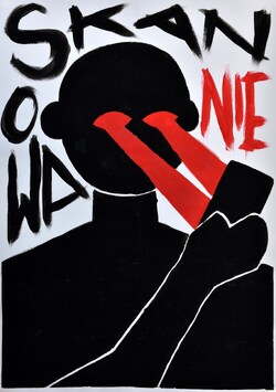 Plakat profilaktyczny powstał w ramach programu "Sztuka Wyboru". Plakaty są dostępne na licencji Creative Commons - Uznanie autorstwa - Użycie niekomercyjne - Bez utworów zależnych 4.0 Międzynarodowe. W związku ilością grafik nadesłanych na konkurs i ich abstrakcyjną formą grafika nie posiada alternatywnego opisu, jednak serdecznie zachęcamy do kontaktu z administratorem strony, który z przyjemnością przybliży Państwu program i różnorodność zrealizowanych w jego ramach prac.