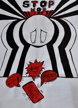 Plakat profilaktyczny powstał w ramach programu "Sztuka Wyboru". Plakaty są dostępne na licencji Creative Commons - Uznanie autorstwa - Użycie niekomercyjne - Bez utworów zależnych 4.0 Międzynarodowe. W związku ilością grafik nadesłanych na konkurs i ich abstrakcyjną formą grafika nie posiada alternatywnego opisu, jednak serdecznie zachęcamy do kontaktu z administratorem strony, który z przyjemnością przybliży Państwu program i różnorodność zrealizowanych w jego ramach prac.