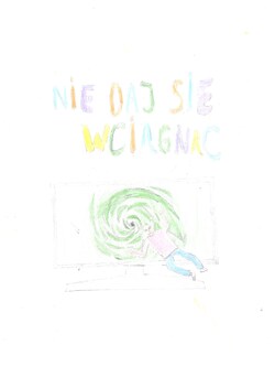 Plakat profilaktyczny powstał w ramach programu "Sztuka Wyboru". Plakaty są dostępne na licencji Creative Commons - Uznanie autorstwa - Użycie niekomercyjne - Bez utworów zależnych 4.0 Międzynarodowe. W związku ilością grafik nadesłanych na konkurs i ich abstrakcyjną formą grafika nie posiada alternatywnego opisu, jednak serdecznie zachęcamy do kontaktu z administratorem strony, który z przyjemnością przybliży Państwu program i różnorodność zrealizowanych w jego ramach prac.