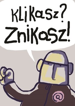 Plakat profilaktyczny powstał w ramach programu "Sztuka Wyboru". Plakaty są dostępne na licencji Creative Commons - Uznanie autorstwa - Użycie niekomercyjne - Bez utworów zależnych 4.0 Międzynarodowe. W związku ilością grafik nadesłanych na konkurs i ich abstrakcyjną formą grafika nie posiada alternatywnego opisu, jednak serdecznie zachęcamy do kontaktu z administratorem strony, który z przyjemnością przybliży Państwu program i różnorodność zrealizowanych w jego ramach prac.